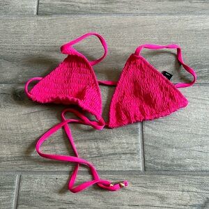 Palm swim and resort pink bikini top